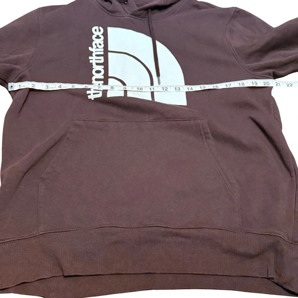 The North‎ Face Men’s Burgundy Hoodie Medium Logo Sweatshirt Pullover
